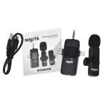 Micrófono corbatero inalámbrico 2.4Ghz con receptor USB C, Lightning y 3.5mm  NISUTA - NSMICW2