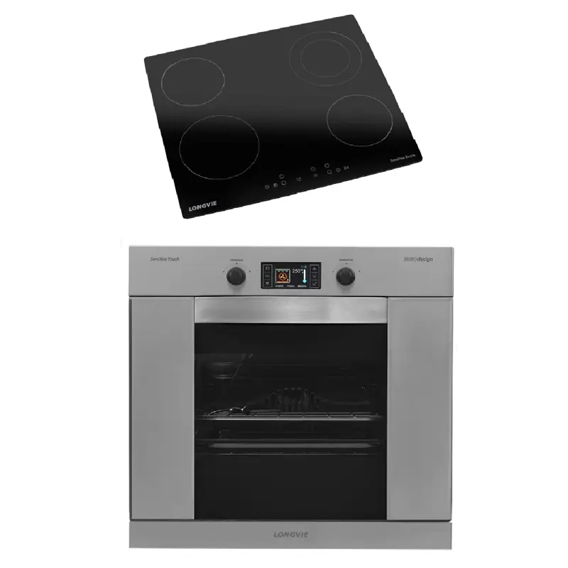 Combo140 Longvie Horno eléctrico HEST60X + Anafe Vitrocerámico AVST460K