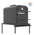 Horno Ñuke 60cm A Leña Con Carro 2 Parrillas Y Bandeja Acero