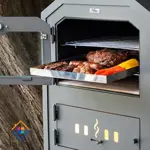 Horno Ñuke 60cm A Leña Con Carro 2 Parrillas Y Bandeja Acero