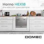 Horno Eléctrico Domec HEX18, acero inoxidable