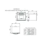 Horno Domec HEXG, eléctrico, acero inoxidable