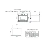 Horno Domec HEXGV, eléctrico, convecto, acero inoxidable