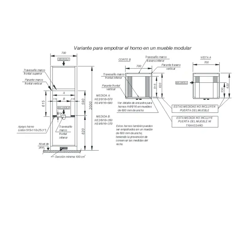 Horno electrico Domec HE18 Reflex, espejado, autolimpiante