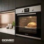 Horno Domec  Q610R, electrico, reloj digital, acero inoxidable