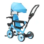 Triciclo Bebesit azul 360° Joy 3 con luz y barra de empuje
