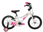 Bicicleta Cross Niña SLP 5 Pro - R16, Estabilizadores, V-Brake, Blanca/Fucsia