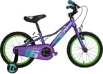 Bicicleta Cross Niña SLP 5 Pro - R16, Estabilizadores, V-Brake, Violeta/Verde