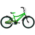 Bicicleta Varón Cross 17758 - R20, Pie Apoyo, Guardabarros, Cubrecadenas, Verde