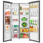 Heladera Side by Side P650SBS - 613L, No Frost, Inverter, A+, Acero Inoxidable