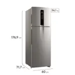 Heladera Electrolux Top Freezer No Frost Inverter Plata 408L IF43S