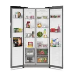 Heladera Electrolux No frost Side by Side 430L Inverter AutoSense Plata ES40S