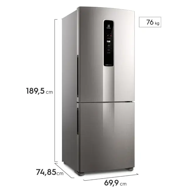 Heladera Electrolux Bottom Freezer No Frost con AutoSense Inox IB7S
