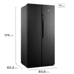 Heladera Gafa 457L No Frost Side by Side con Tecnología Inverter Negra HGSBS457N