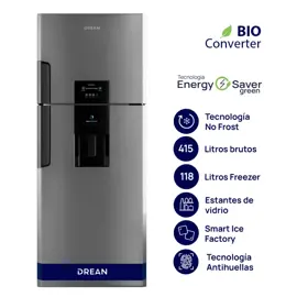 Heladera Con Freezer No Frost 415 L Steel  Rdp410zrt