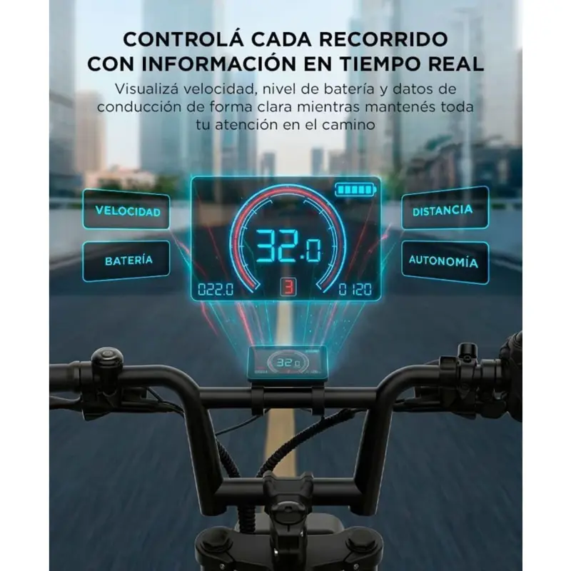 Bicicleta Eléctrica NAVEE KG05 E Bike Motor 1000W Autonomía 60 Km Velocidad Máxima 32 km/h