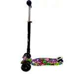 Monopatin Overtech Maxi-891 Plegable Niños 4 Ruedas Led Reforzado 80kg Nergro/Violeta