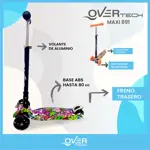 Monopatin Overtech Maxi-891 Plegable Niños 4 Ruedas Led Reforzado 80kg Nergro/Violeta