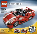 Lego Creator Coche Rojo 5867 Set De Construcción Divertido