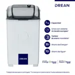 Lavarropas semiautomático 7 kg Blanco Drean LTDR79SB0