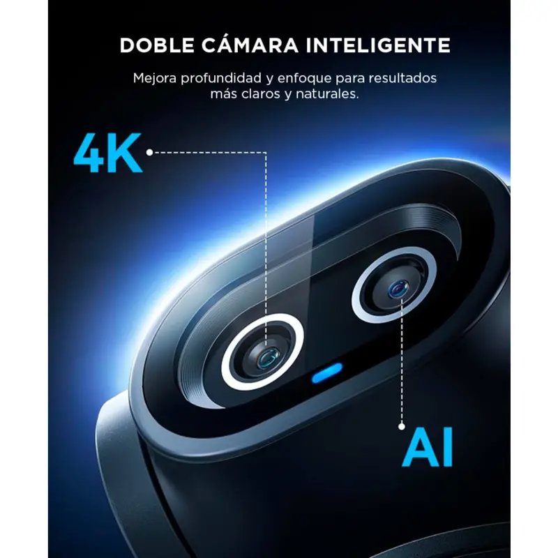 Cámara Web EMEET Pixy Chip IA Doble Lente Seguimiento Inteligente Enfoque Automático