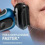 Afeitadora Eléctrica Braun Hombre Recargable Precision Azul