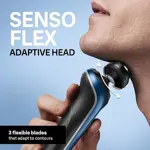 Afeitadora Eléctrica Braun Hombre Recargable Precision Azul