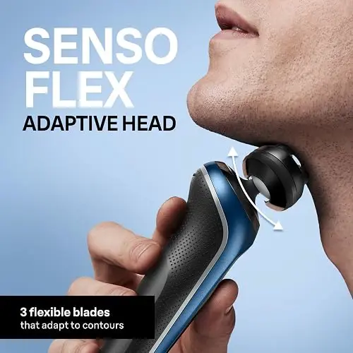 Afeitadora Eléctrica Braun Hombre Recargable Precision Azul