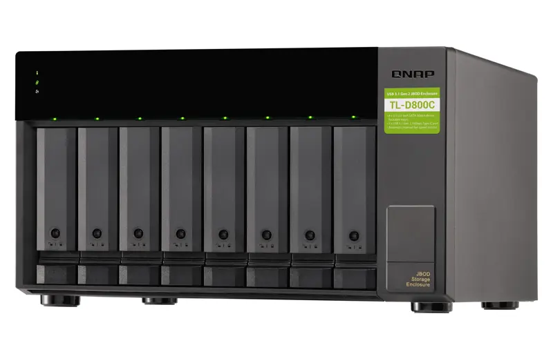 Gabinete de Almacenamiento QNAP TL D800C de 8 Bahías USB 3.2 Tipo C