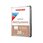 Disco Duro Interno Toshiba 20TB N300 SATA 3,5" 7200RPM HDWG82AXZSTA