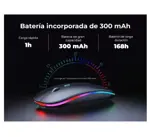 Mouse Carrello M220 Ratón Inalámbrico Recargable Pro Óptico Led Rgb