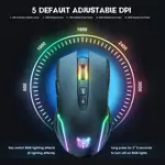 Ratón Bluetooth ONIKUMA CW905 inalámbrico para juegos RGB 152g