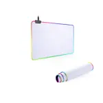 Mouse Pad Gamer Rgb 35 X 25cm Blanco 14 Modos Iluminacion - BLANCO