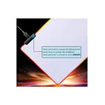 Mouse Pad Gamer Rgb 35 X 25cm Blanco 14 Modos Iluminacion - BLANCO