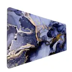 Mouse Pad Gamer Marmol Xxl Tecno4u 90x40 Cm Azul Dorado Mármol