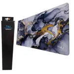 Mouse Pad Gamer Marmol Xxl Tecno4u 90x40 Cm Azul Dorado Mármol