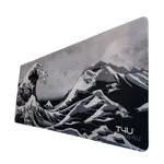 Mouse Pad Gamer Xxl Gran Ola Kanagawa Tecno4u 90x40cm Blanco / Negro / Azul Gran Ola De Kanagawa