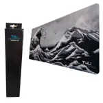  Mouse Pad Gamer Xxl Gran Ola Kanagawa Tecno4u 90x40cm Blanco / Negro / Azul Gran Ola De Kanagawa