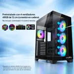 Gabinete ATX Gamer Level Up Argos ARGB Vidrio Templado USB 3.0