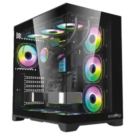 Gabinete Atx Gamer Argos Argb Vidr...