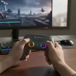 Control Inalámbrico Dehuka Joystick Compatible Con Ps5 Pro Slim Pc Sensores Hall Negro