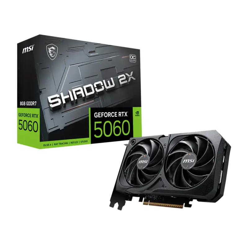 Placa De Video MSI Nvidia Geforce RTX 5060 Shadow 2x OC 8gb GDDR7 912 V537 038