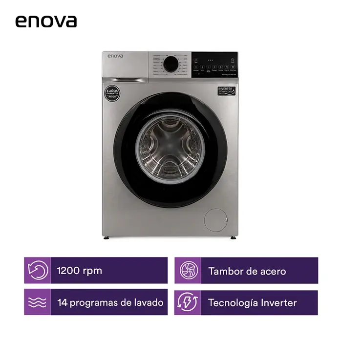 LAVARROPAS AUTOMATICO CF LE08F12_GR 8KG 1200RPM GR E/A ENOVA