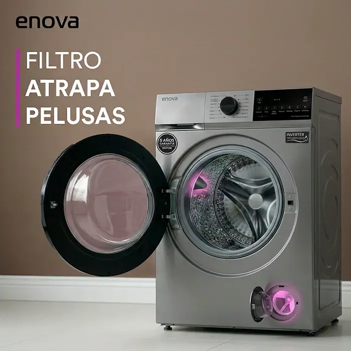 LAVARROPAS AUTOMATICO CF LE08F12_GR 8KG 1200RPM GR E/A ENOVA