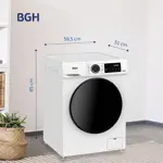 Lavarropas Frontal BWFE08W24AR - 8 Kg, 1400 RPM, Inverter A+++, Blanco