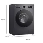 Lavarropas Automatico Inverter CF 6,5Kg 1200Rpm WM65MVFS6 Negro LG 