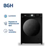 Lavarropas BGH Inverter Carga Frontal Negro 9kg