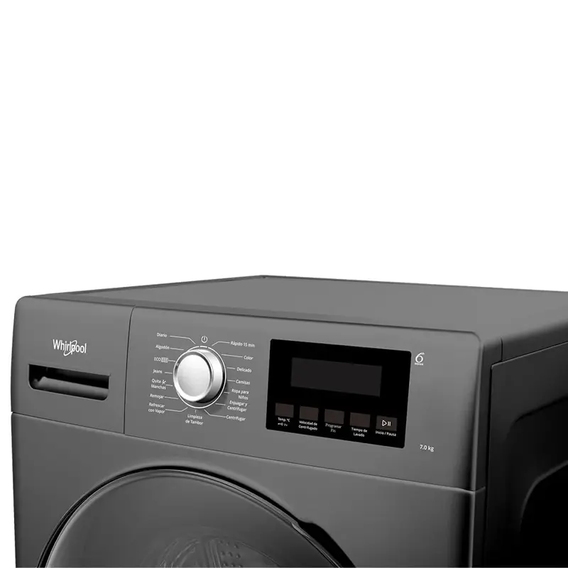 Lavarropas Whirlpool Carga Frontal 7 kg Xpert Inverter Titanium