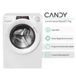 Lavarropas Candy Inverter Smart Carga frontal 7Kg RO1274DWMT/1-12