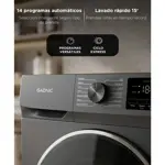 Lavarropas Automatico Gadnic 7.5 Kg Carga Frontal 14 Programas Inverter 1200 RPM Gris Oscuro